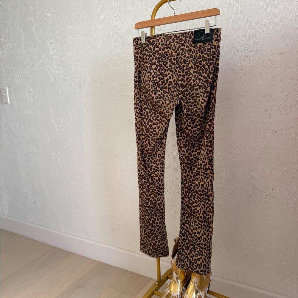 Guess Leopard Print Flare Jeans